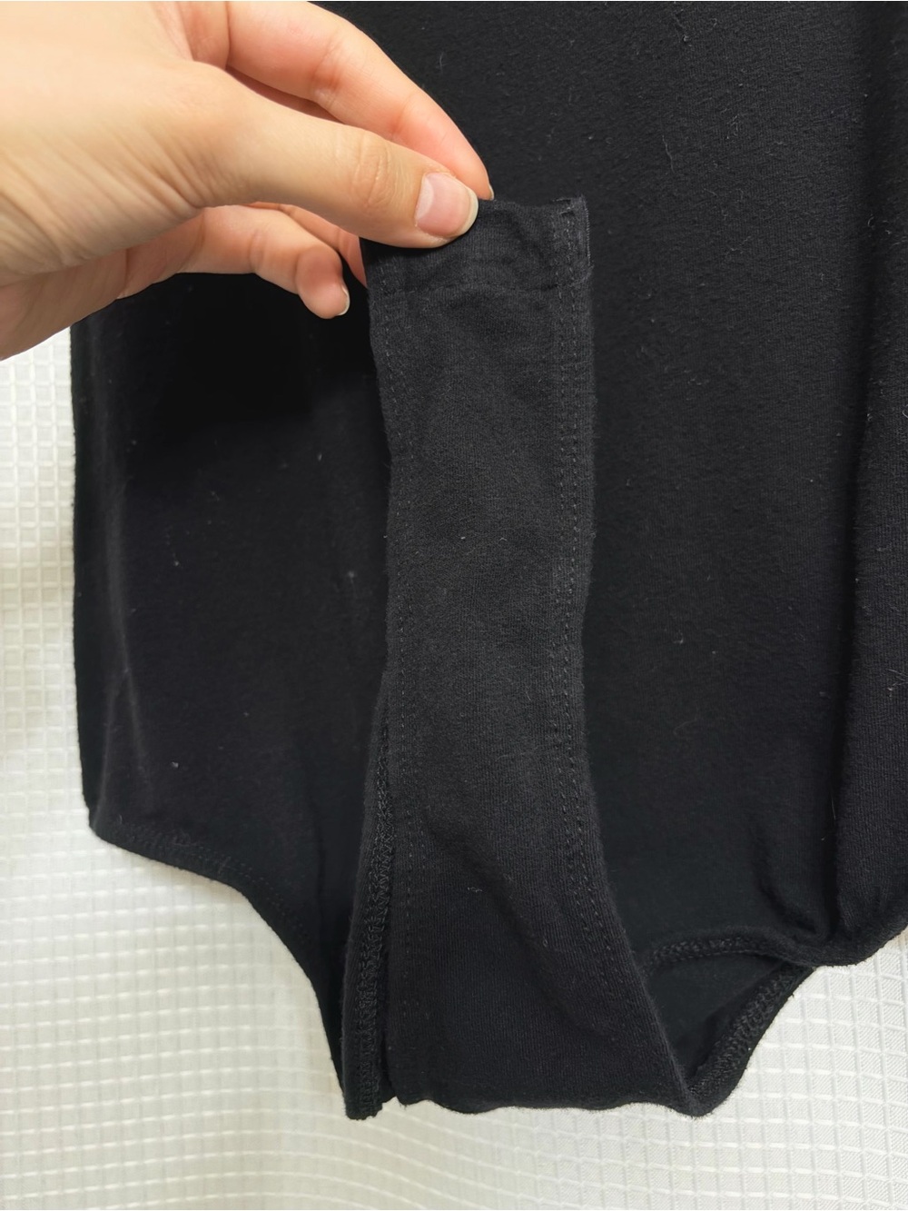 Black Racerback Bodysuit with Snap Closure - Picture 6 of 9